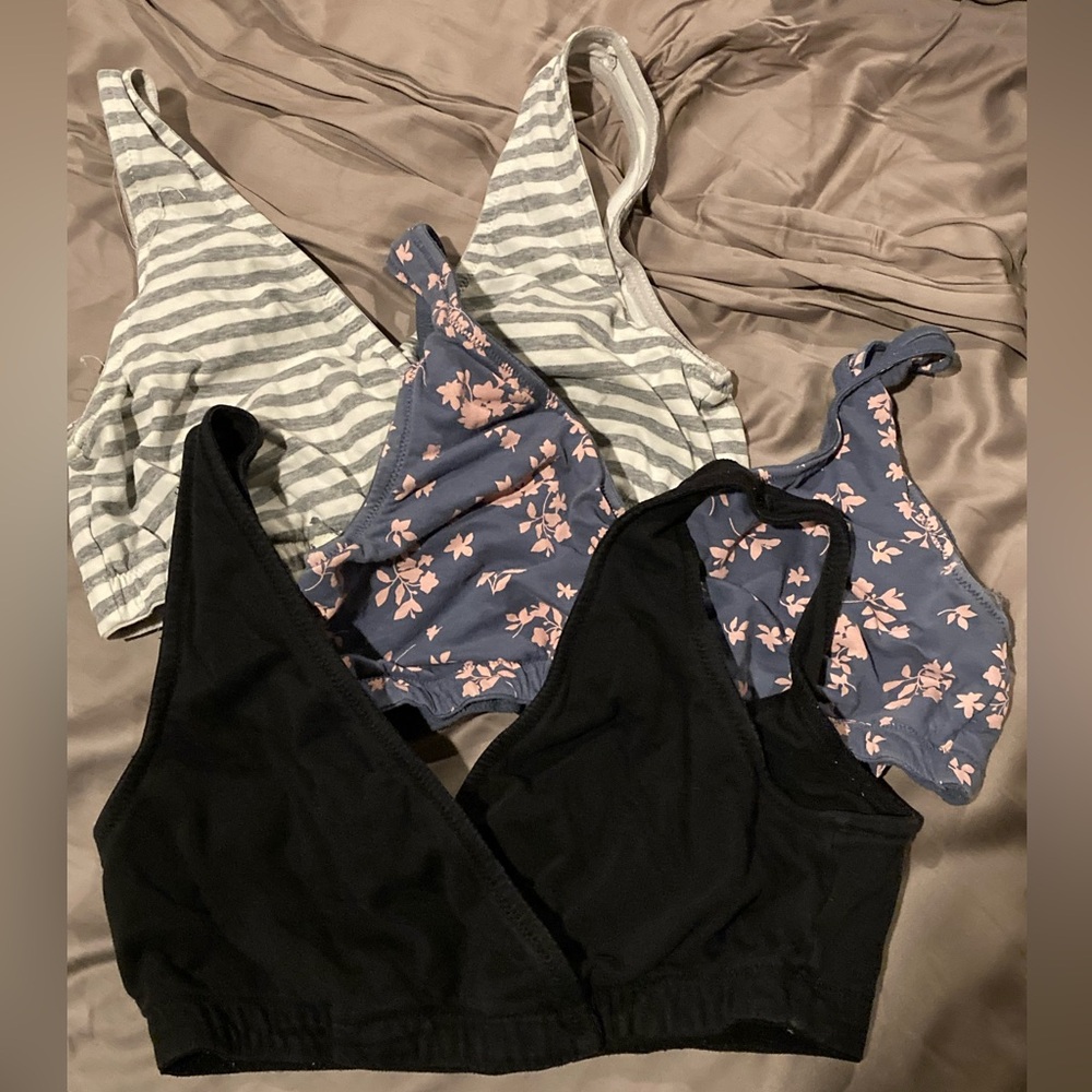 Set of three Motherhood Maternity nursing sleep bras